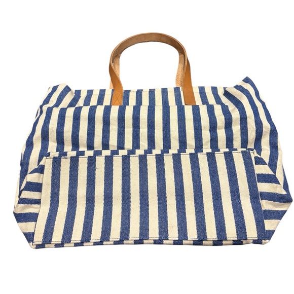 Pottery Barn Kids Striped Mason Diaper Tote Bag pockets canvas - Picture 8 of 12